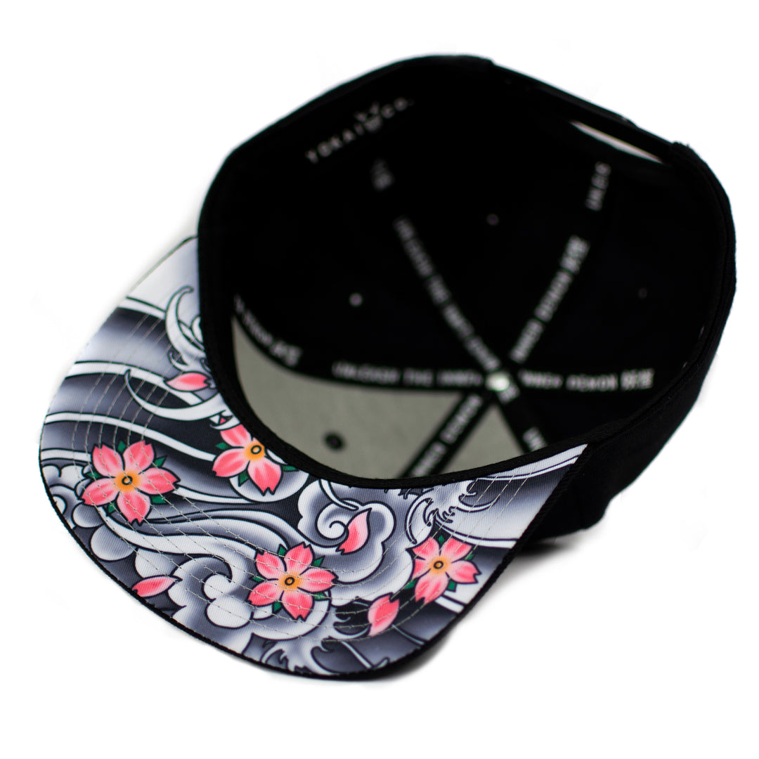 HSC.1003 - SAKURA COLLECTION - BLACK SNAPBACK – Yokai Co.